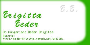 brigitta beder business card